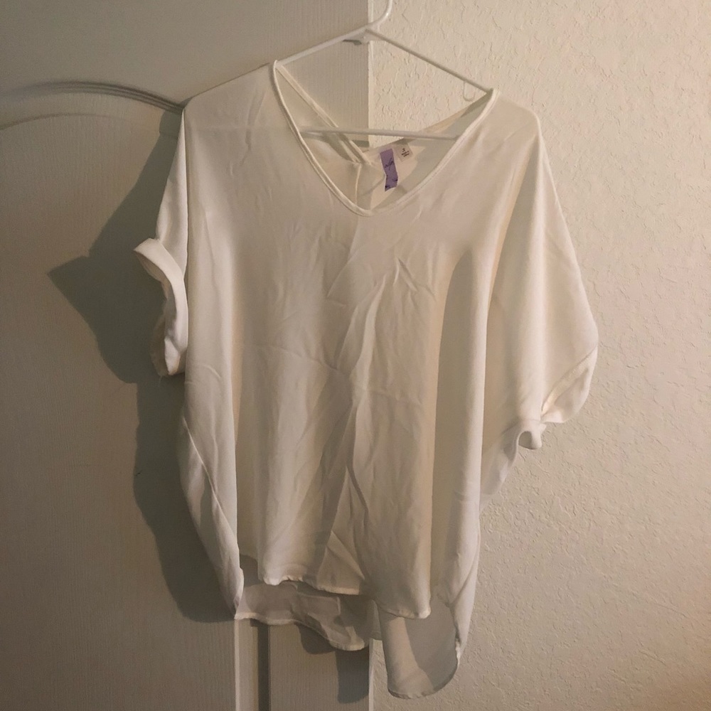 White polyester  blouse